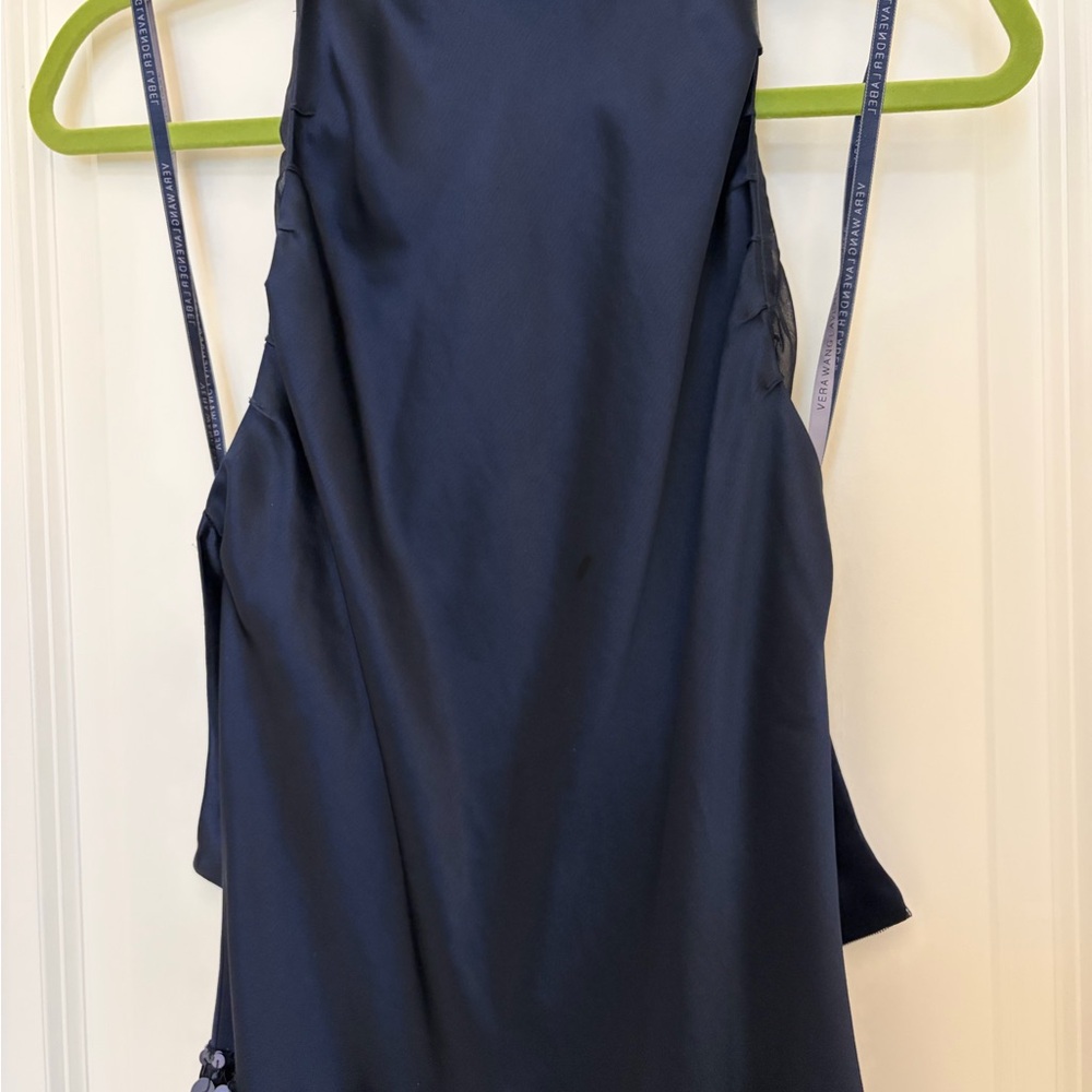Vera Wang Lavender Label Midnight Blue Halter Dress 6 - Picture 4 of 5
